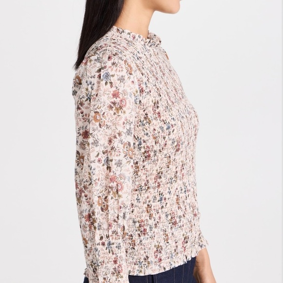 Veronica Beard Kali Floral Blouse Romantic Chic Ivory Multicolor Size 0 - Picture 3 of 8